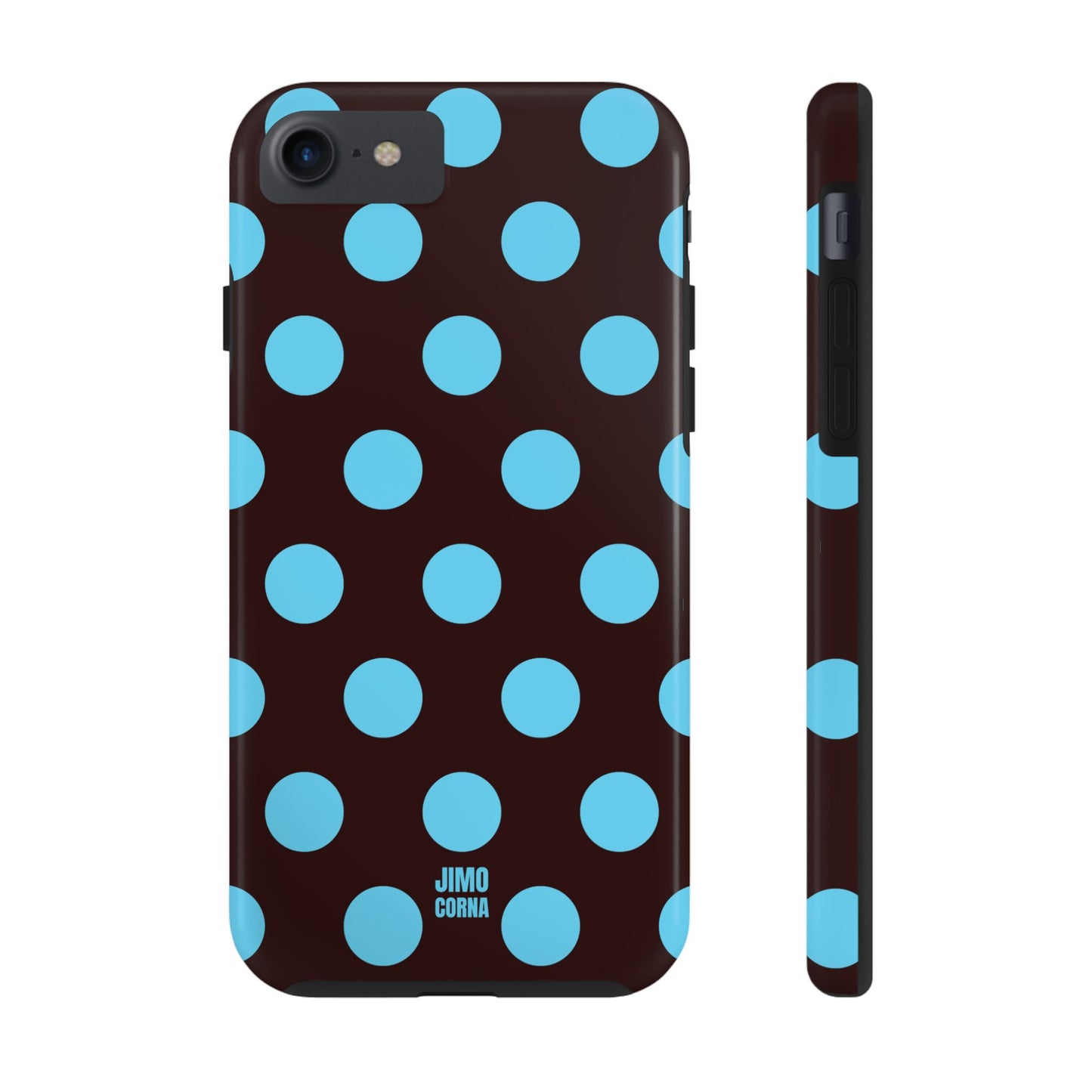 Big Polka Dot | Brown and Blue