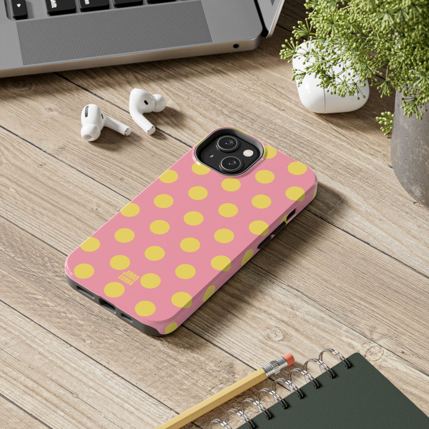 Big Polka Dot | Pink and Yellow