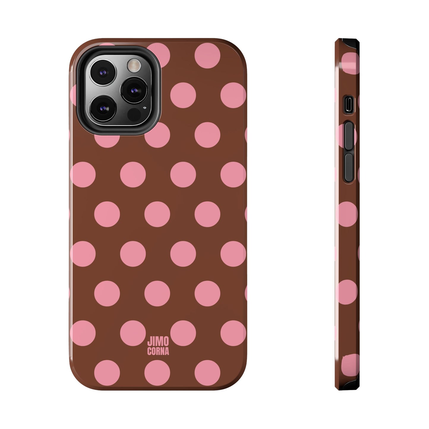 Big Polka Dot | Brown and Pink
