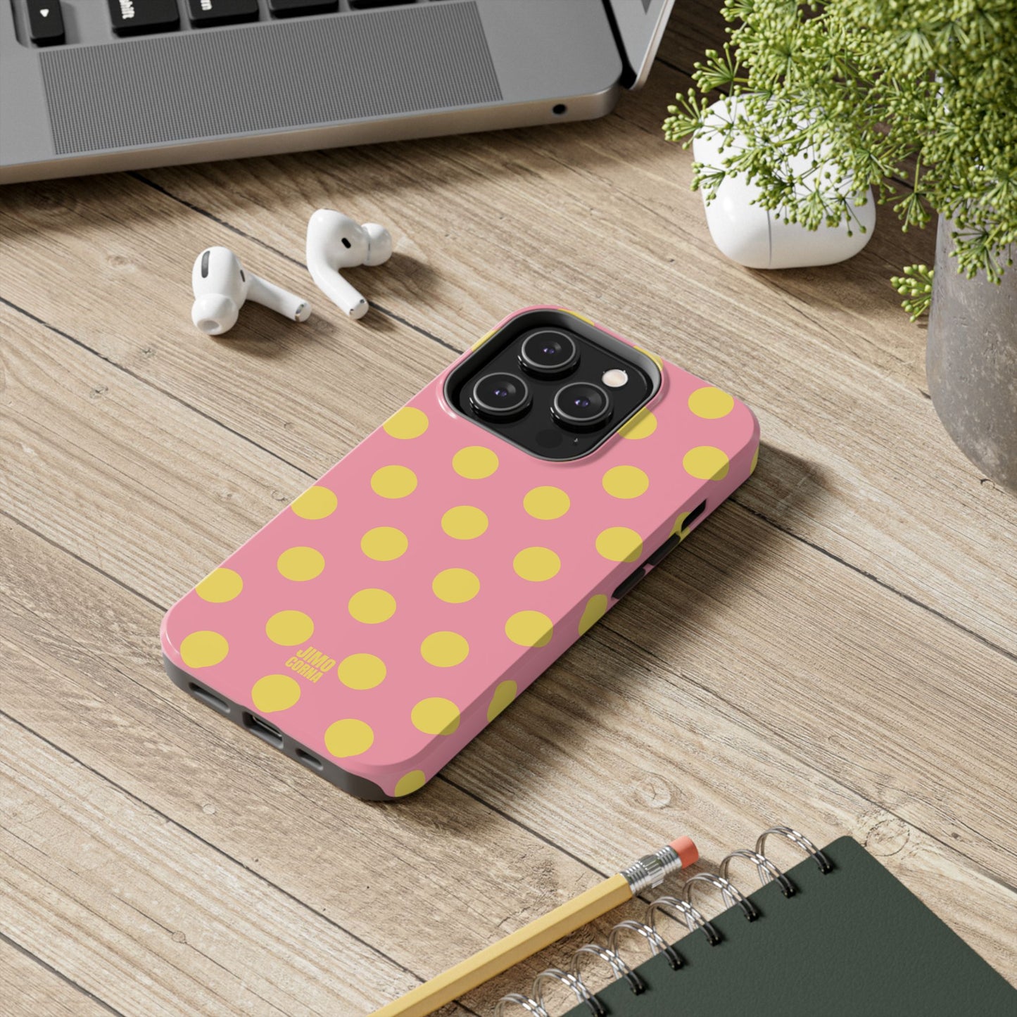 Big Polka Dot | Pink and Yellow