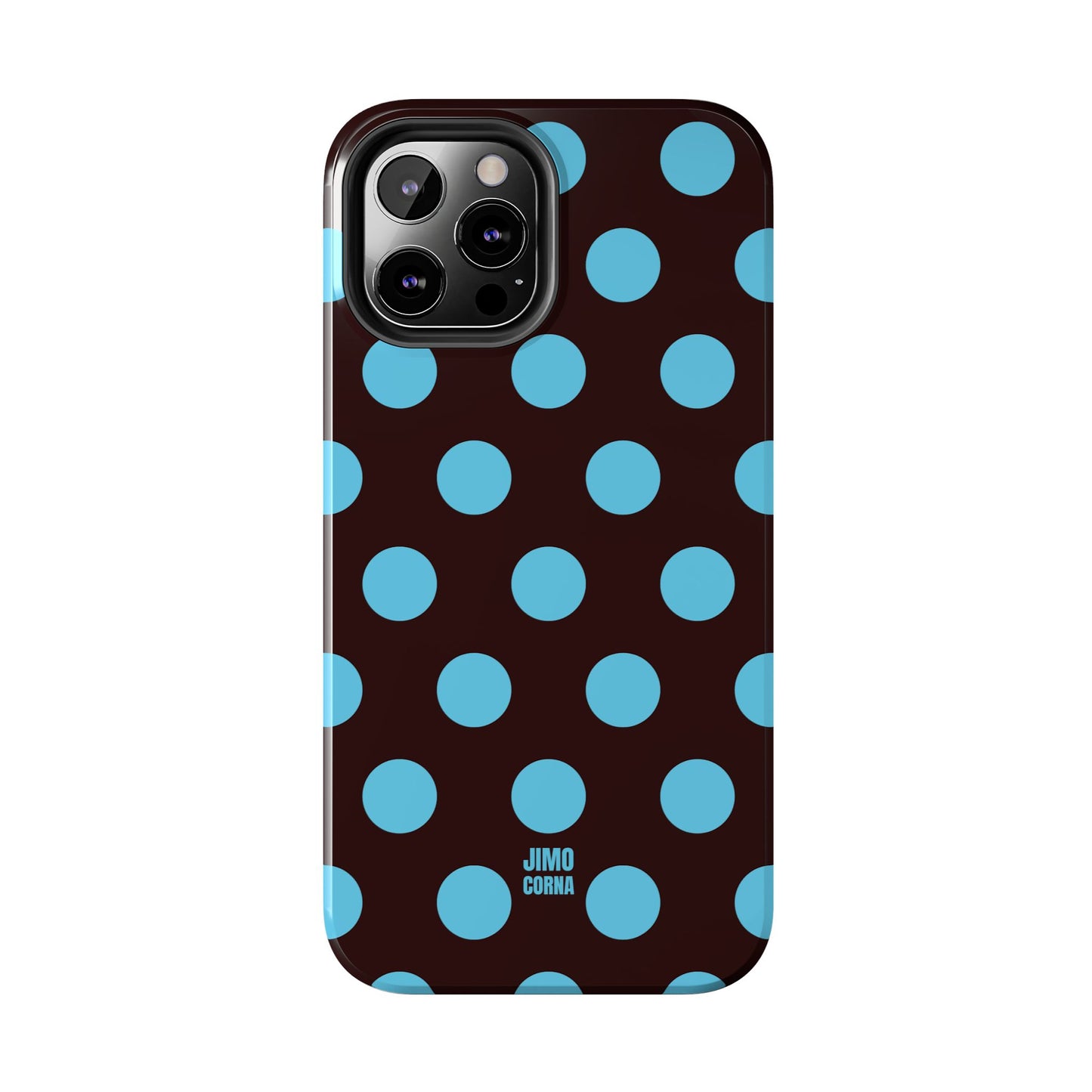 Big Polka Dot | Brown and Blue