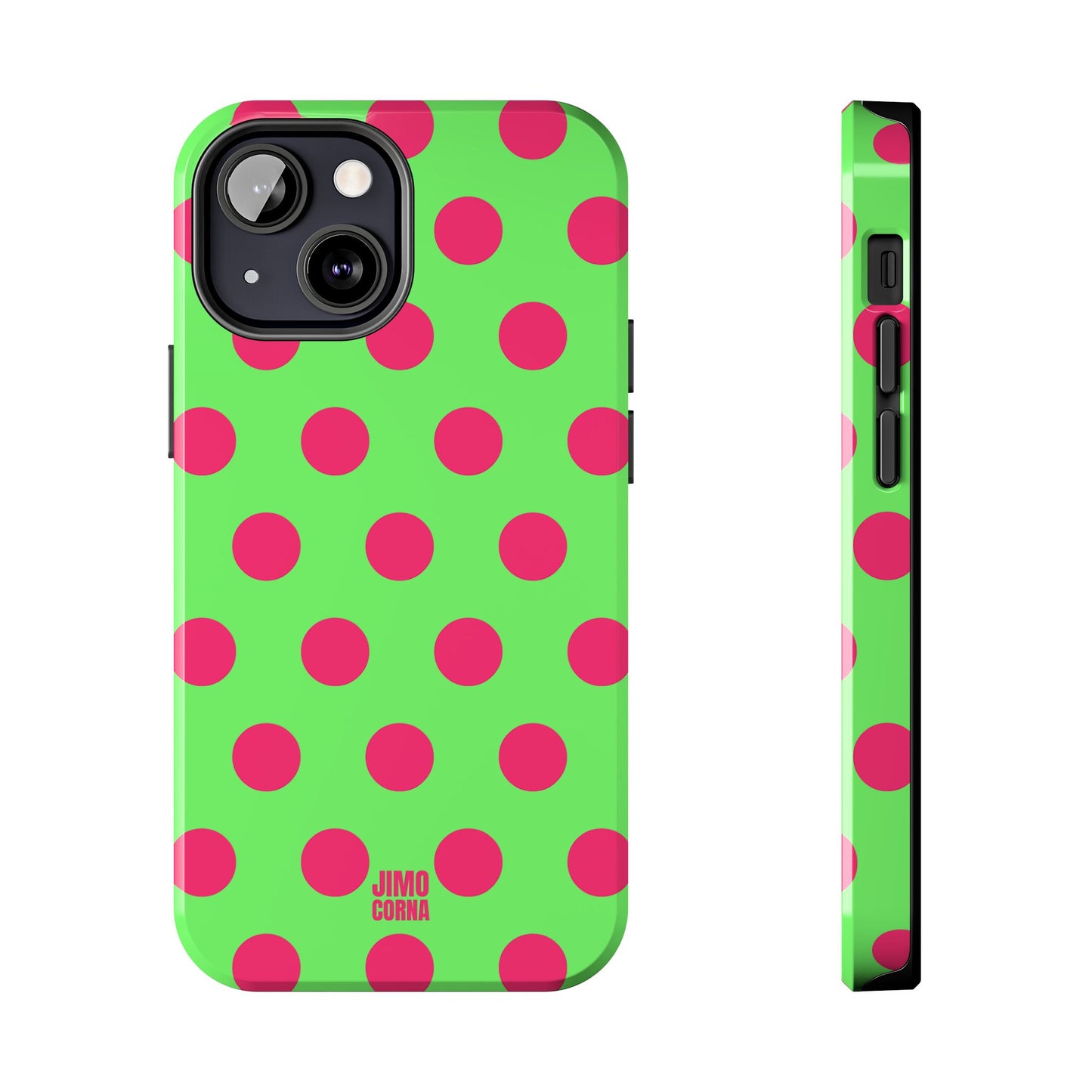 Big Polka Dot | Green and Pink