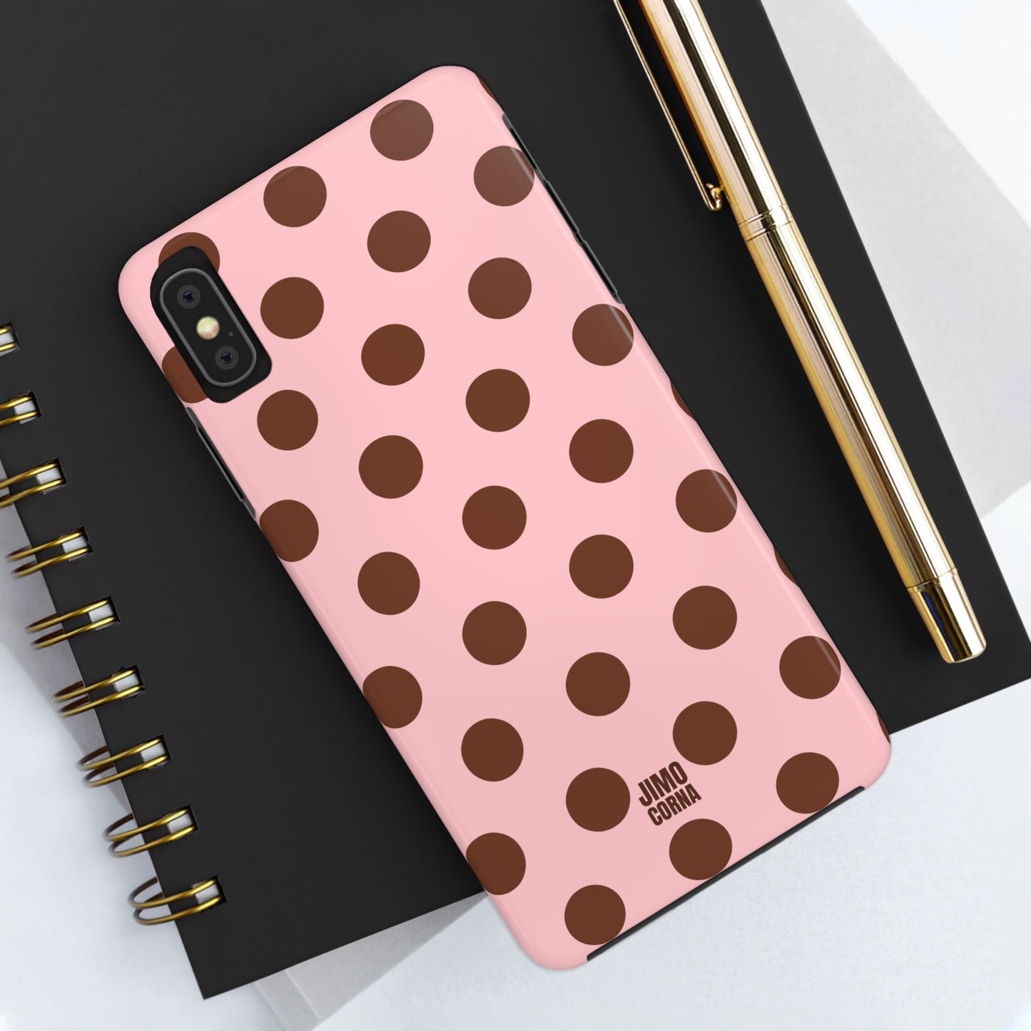 Big Polka Dot | Pink and Brown