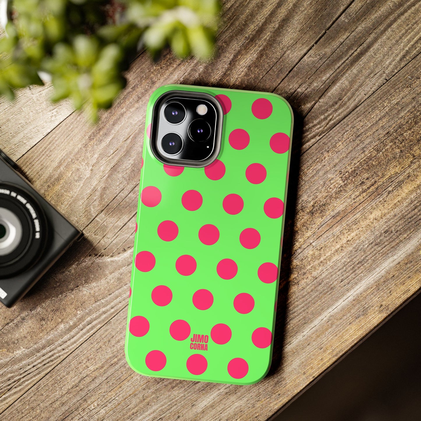 Big Polka Dot | Green and Pink