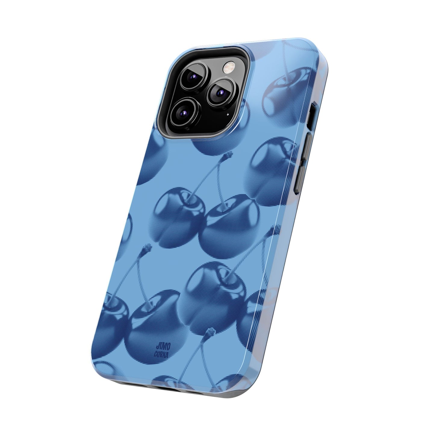 Blue Retro Cherries