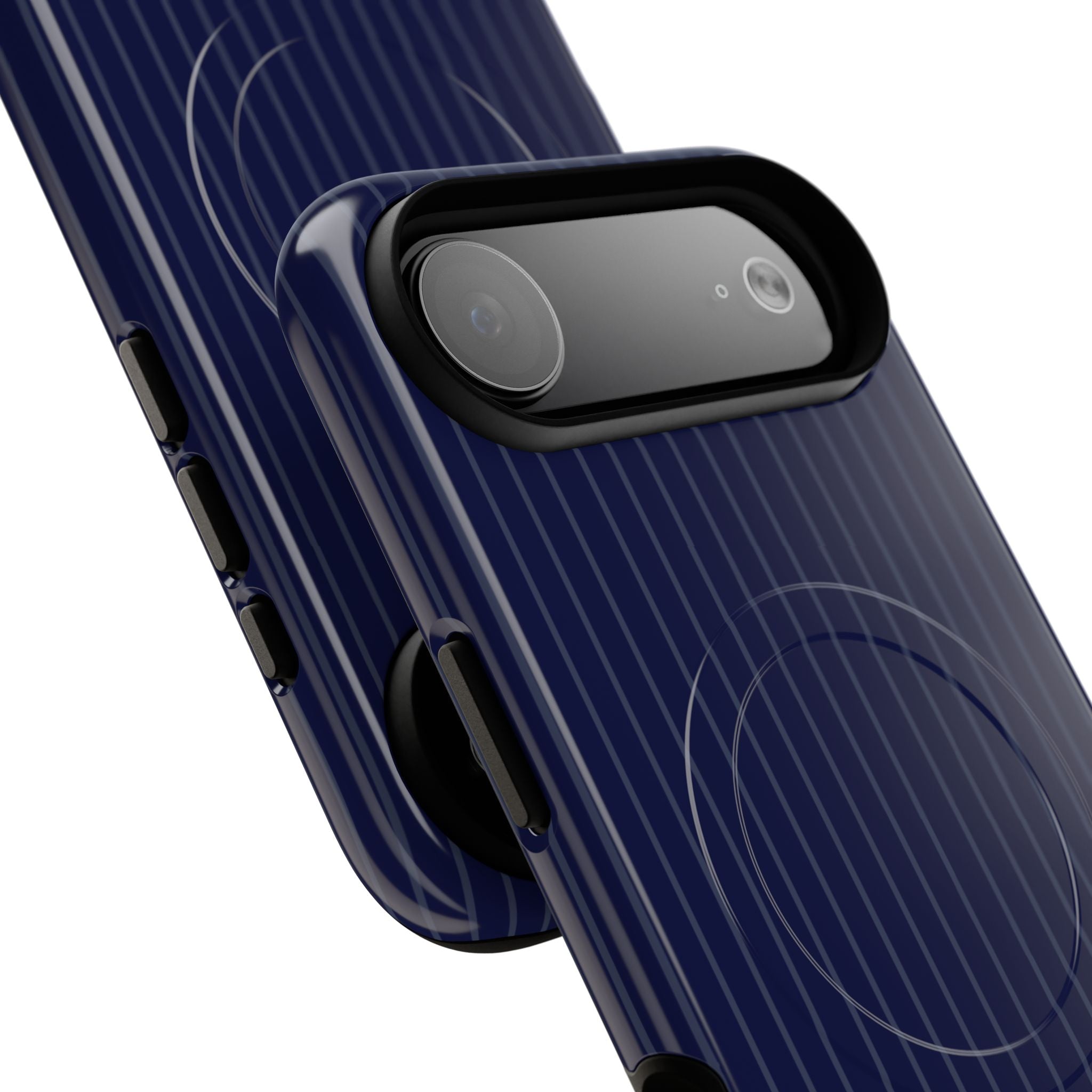 Navy Blue Soft Stripes