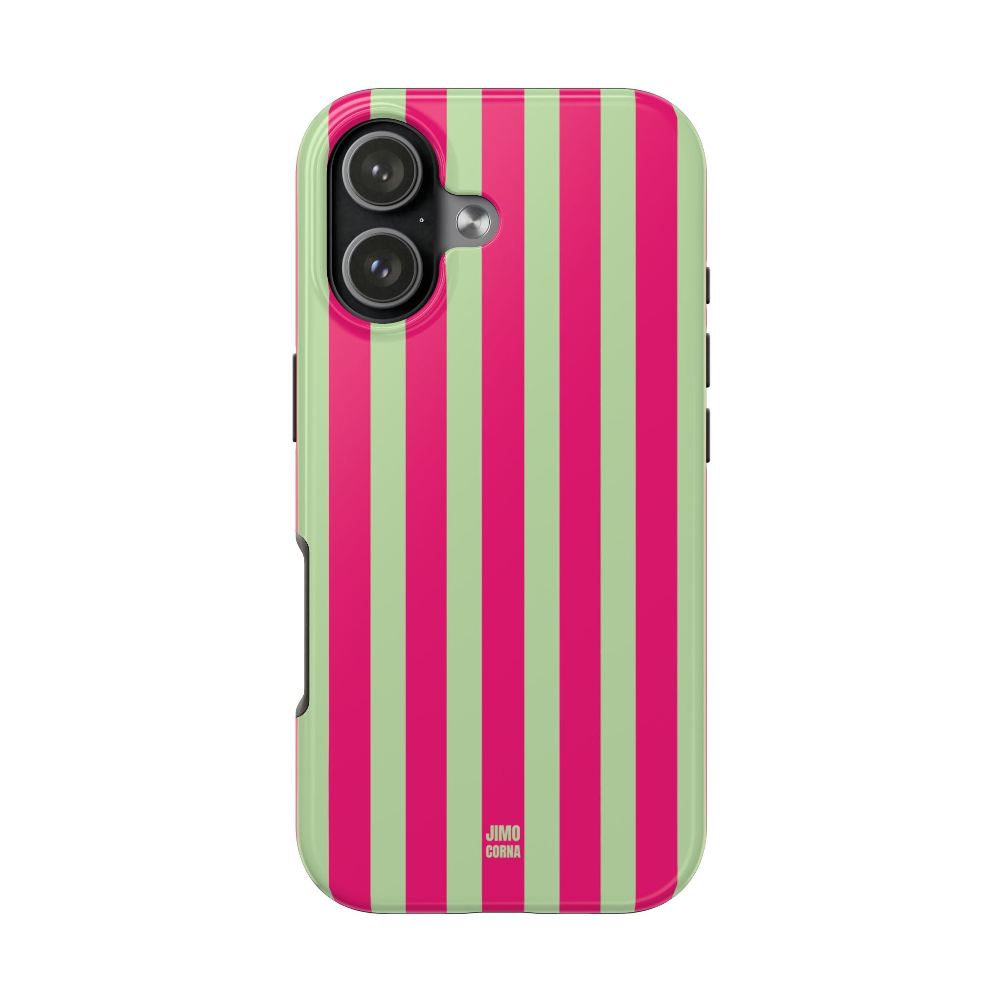 Lime Green and Pink Bold Stripes