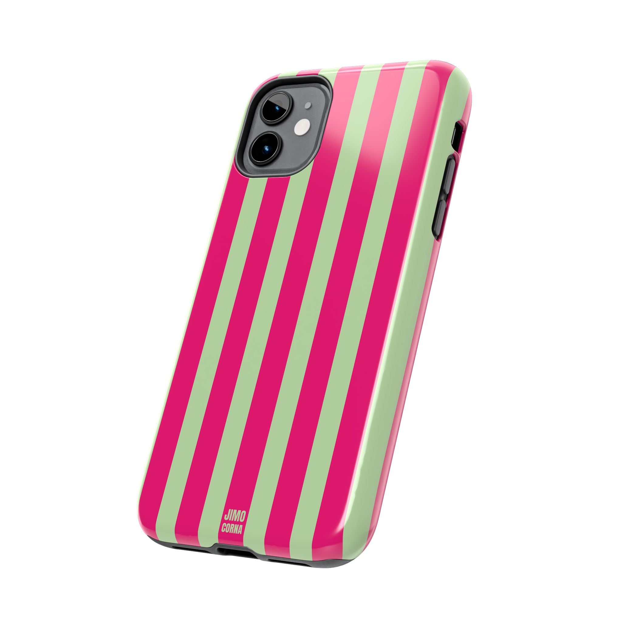Lime Green and Pink Bold Stripes