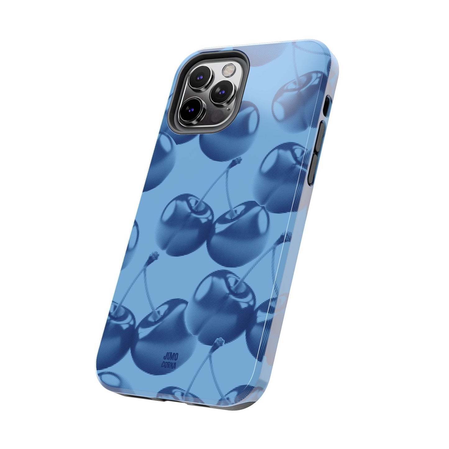 Blue Retro Cherries