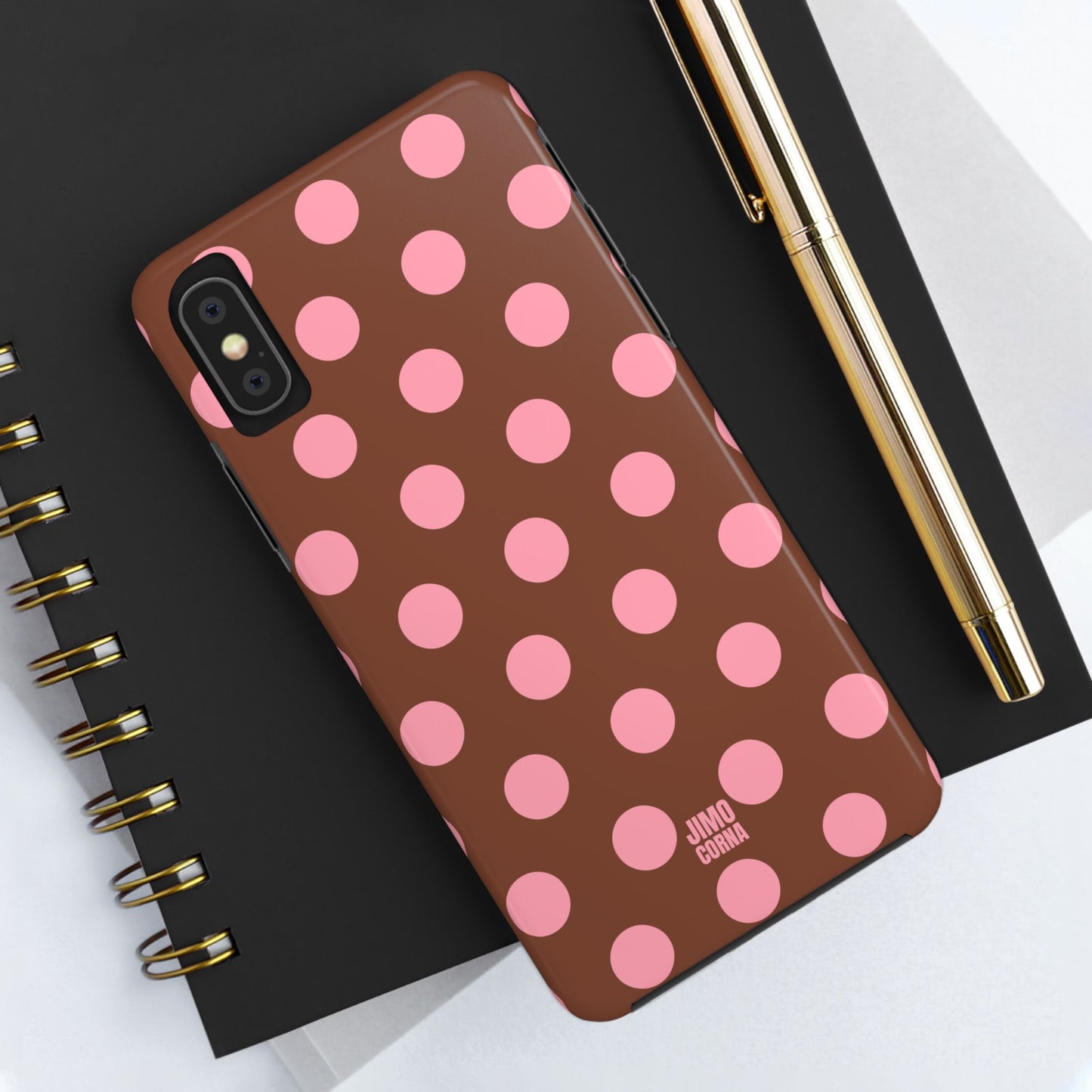 Big Polka Dot | Brown and Pink