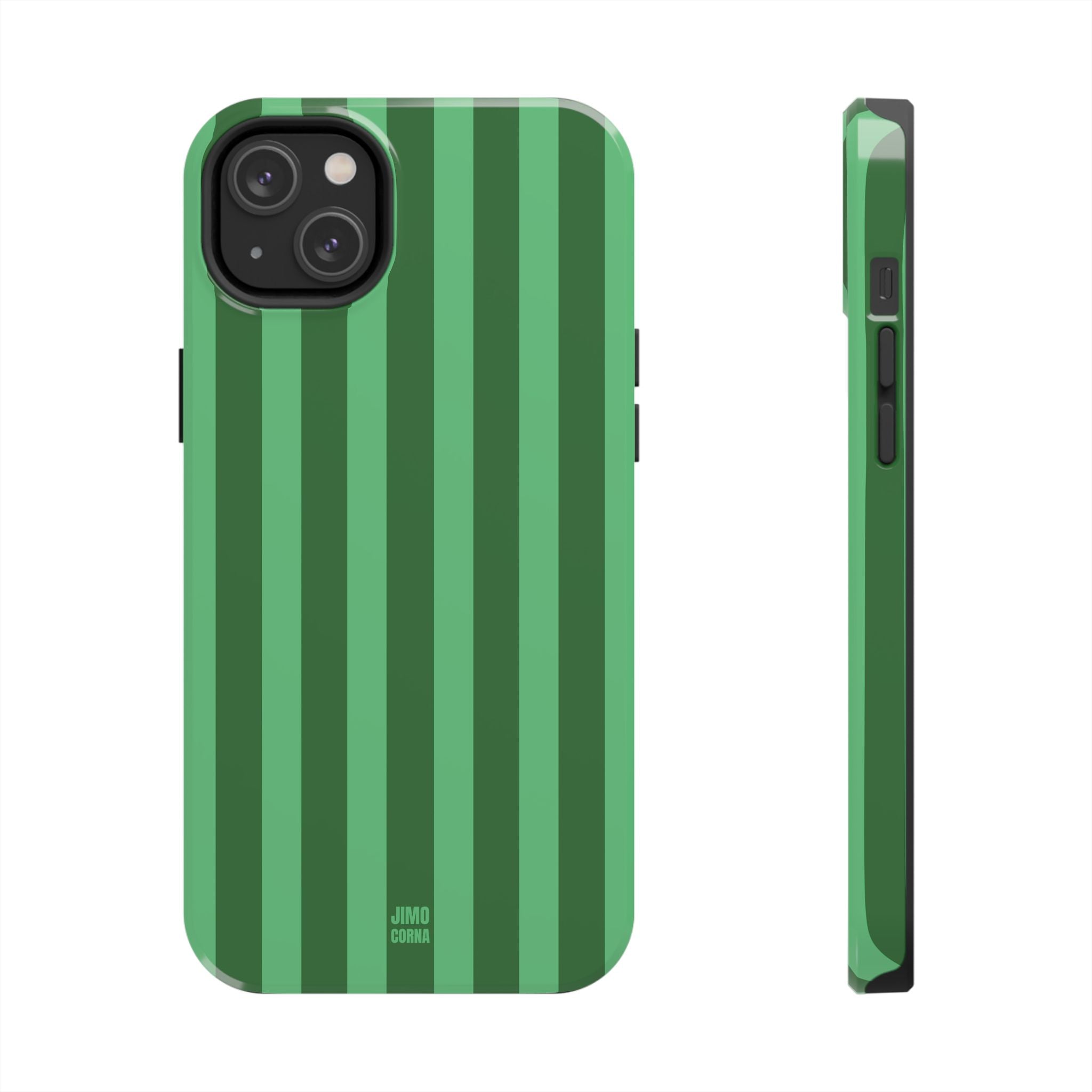 Olive Green Bold Stripes