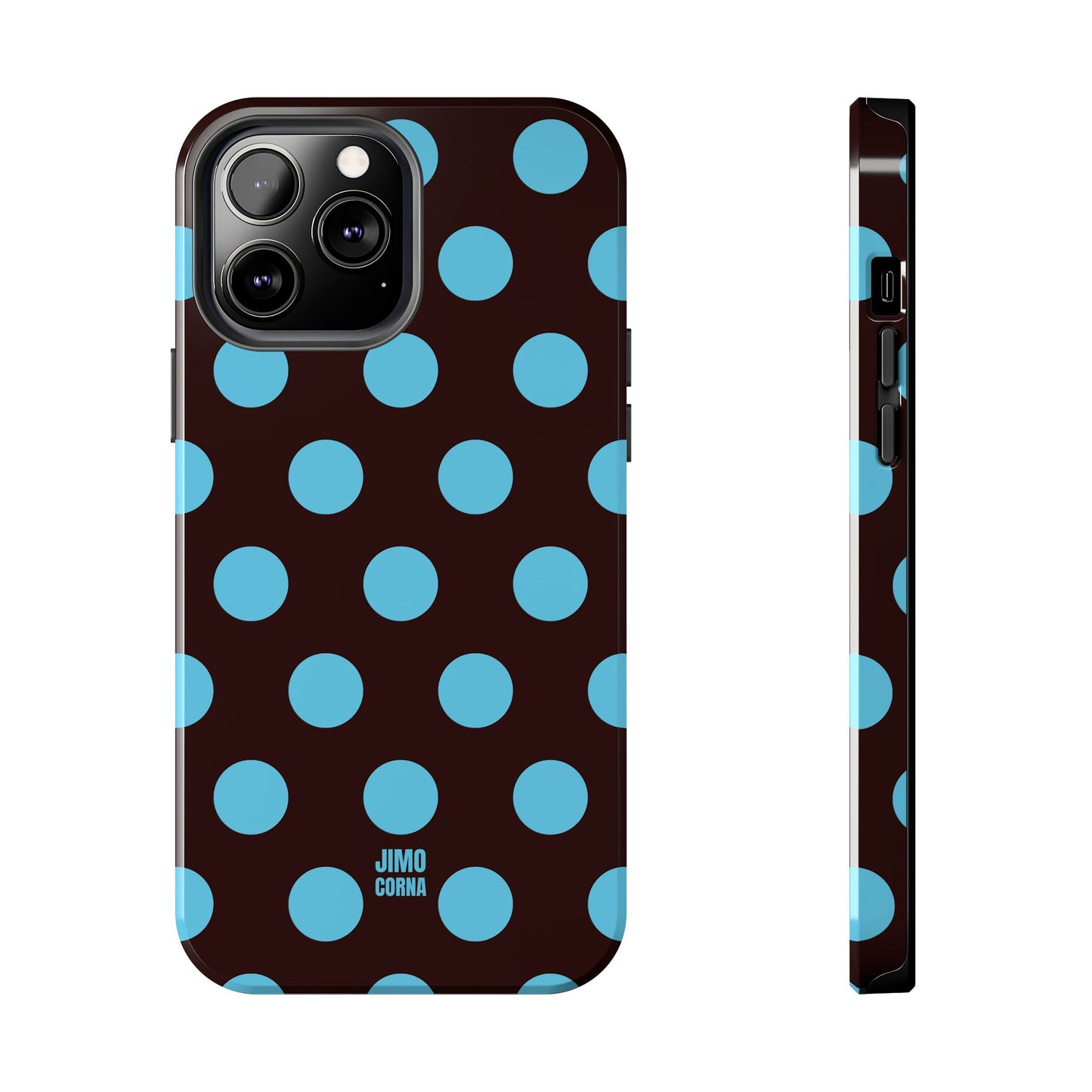 Big Polka Dot | Brown and Blue