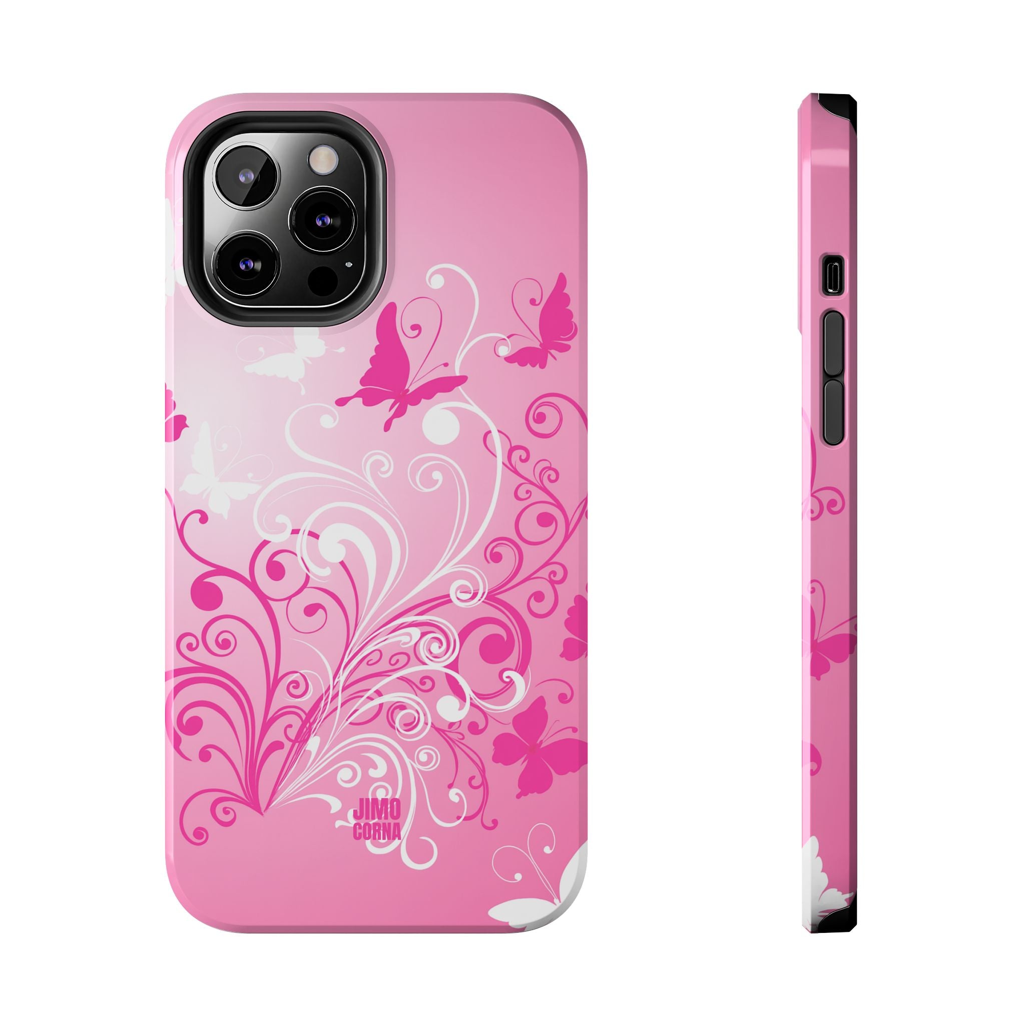 Pink Flutter Garden iPhone Case