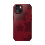 Cherry Red Bold Stars