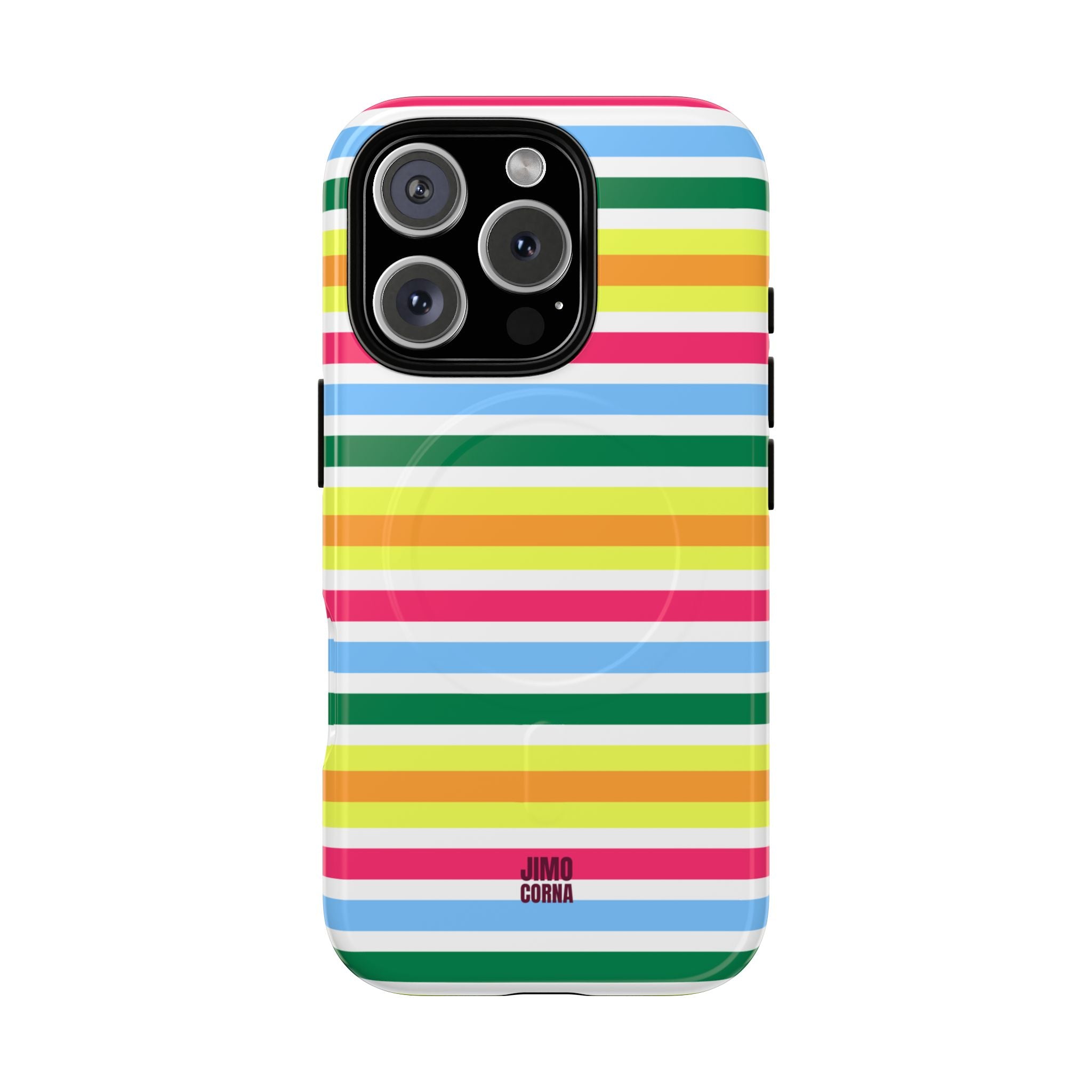 Rainbow Sorbet Stripe MagSafe iPhone Case