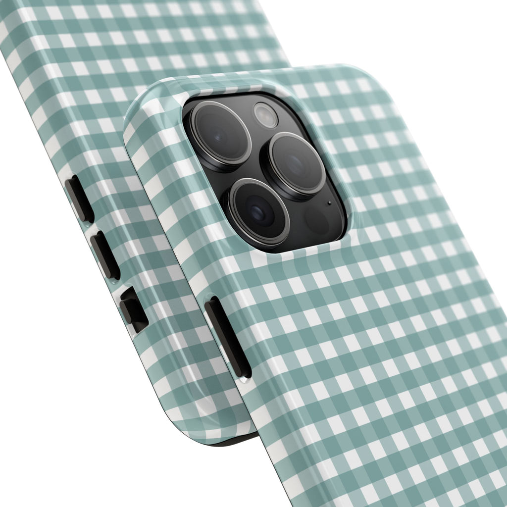 Farm Gingham iPhone Case | Blue