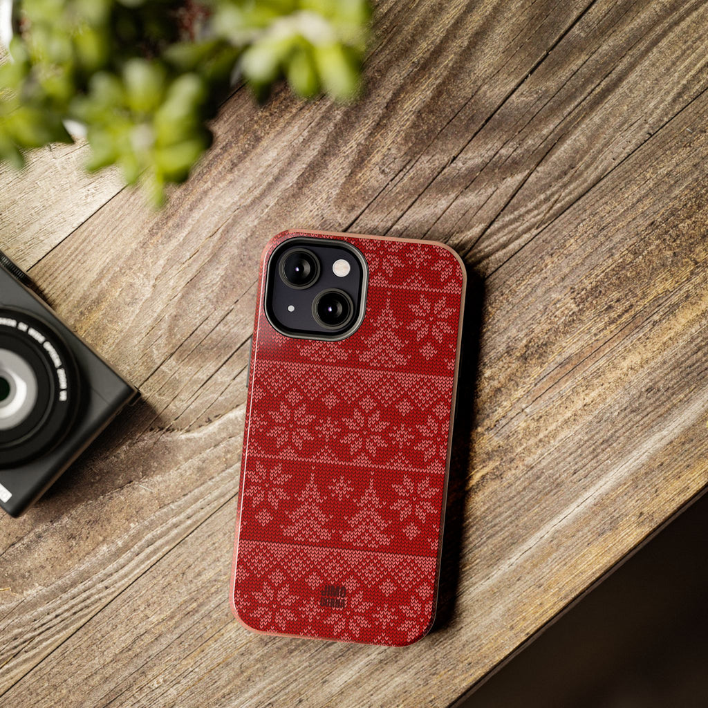 Holiday Knit | Red iPhone Case