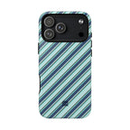 Angelina Stripes | Blue - MagSafe iPhone Case