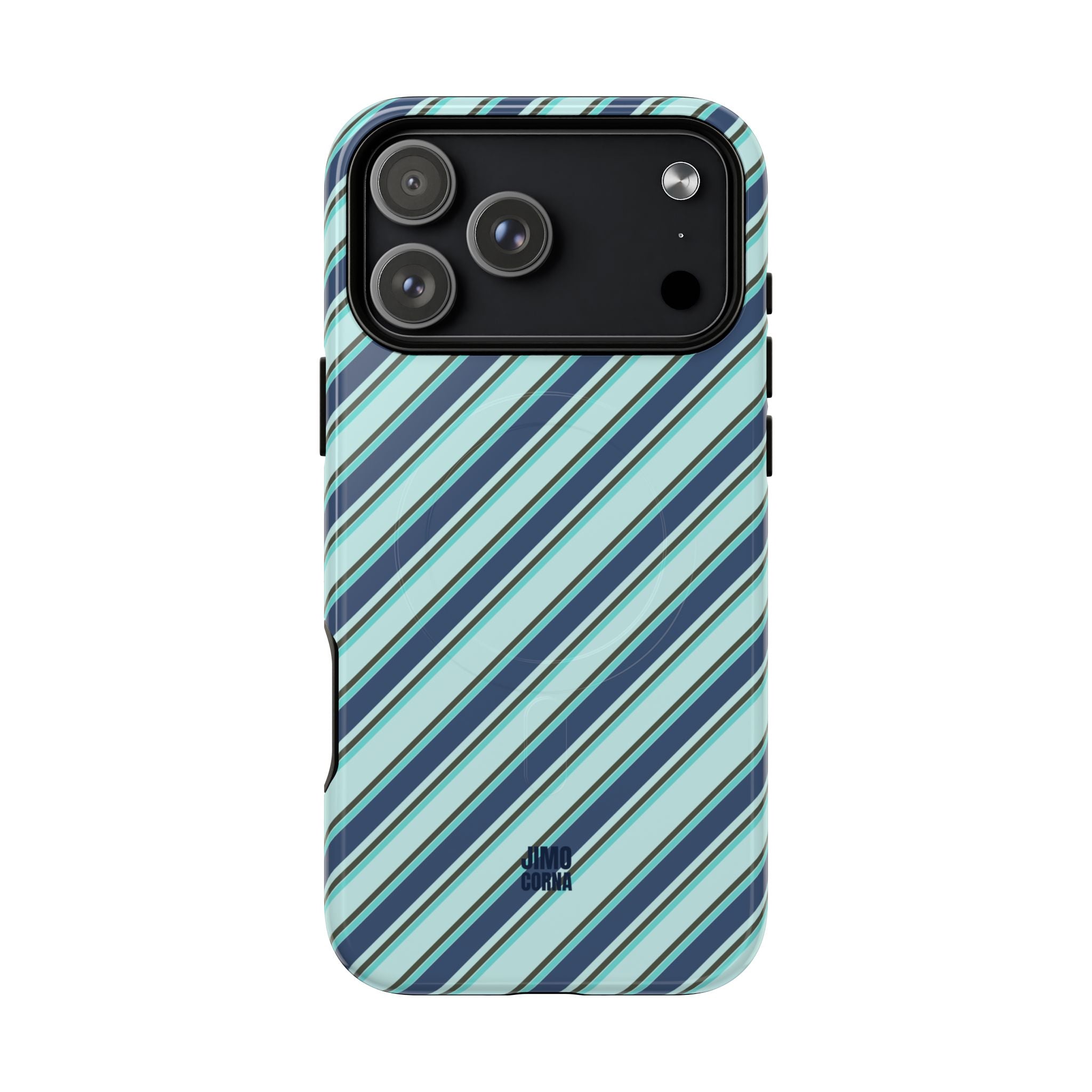 Angelina Stripes | Blue - MagSafe iPhone Case