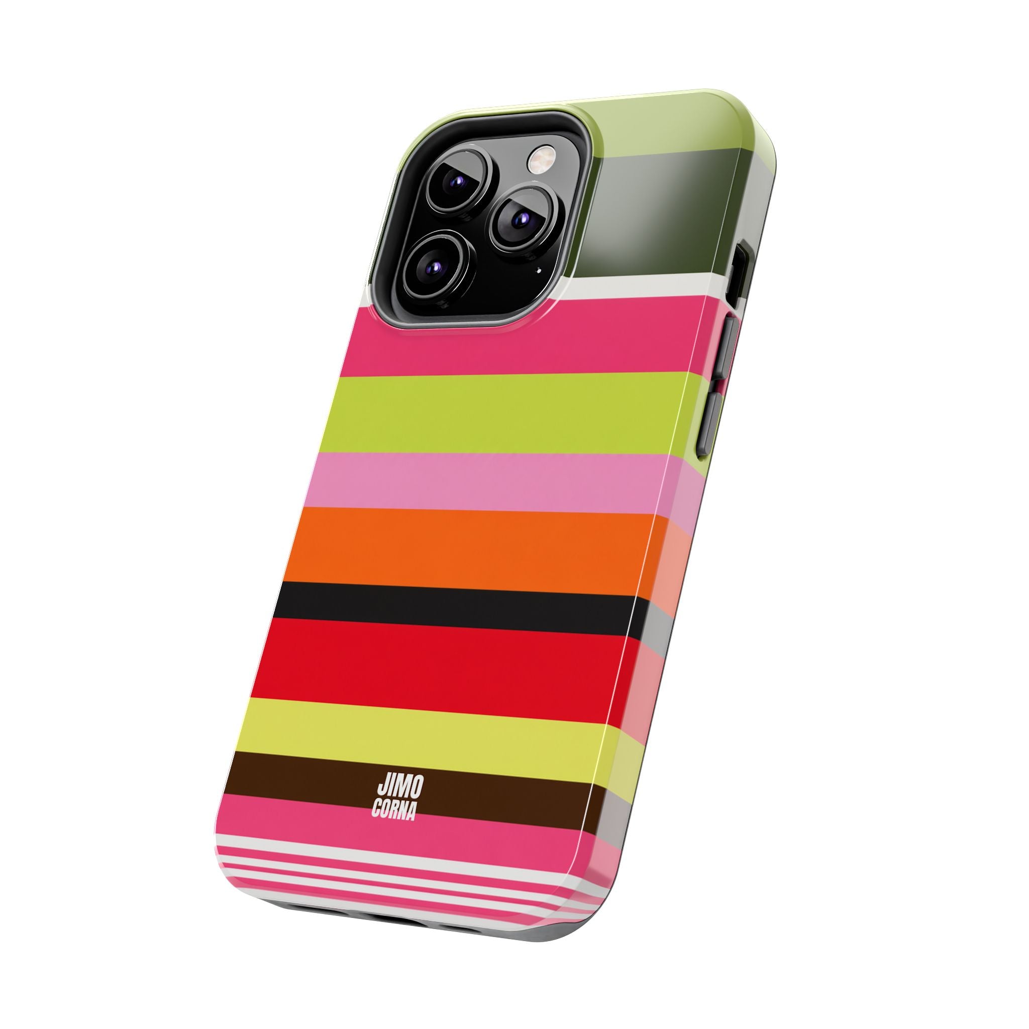 Berry Citrus Stripe iPhone Case