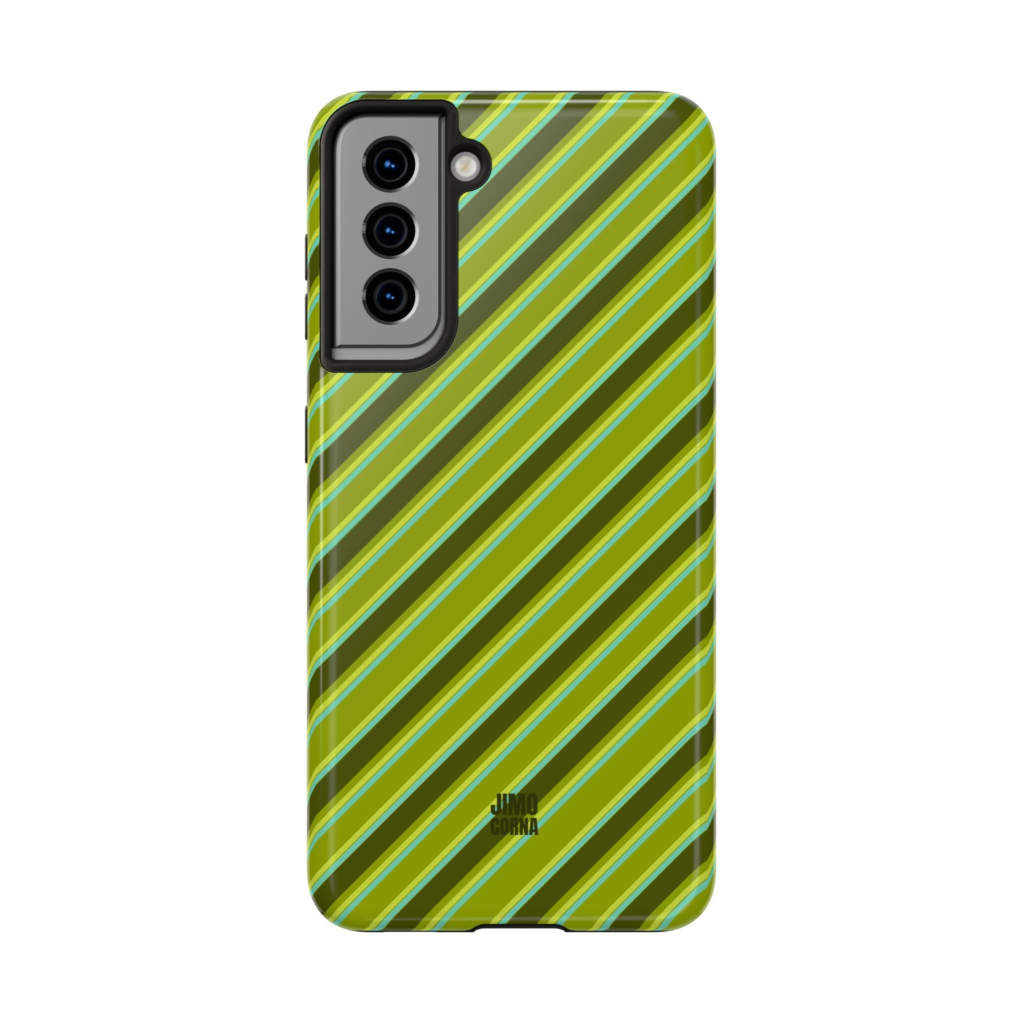 Angelina Stripes | Olive - Samsung Galaxy Case