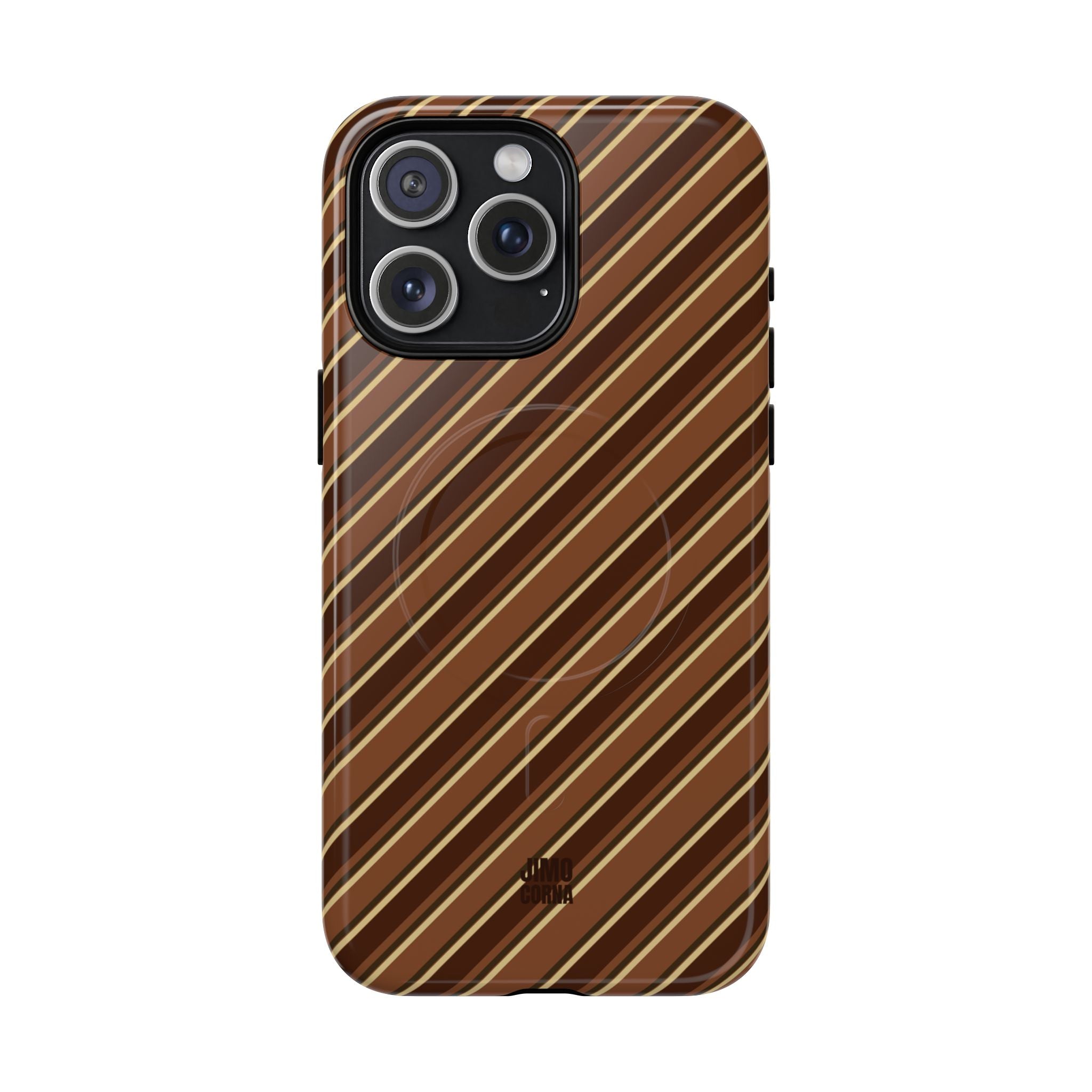 Angelina Stripes | Brown - MagSafe iPhone Case