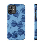 Blue Retro Cherries