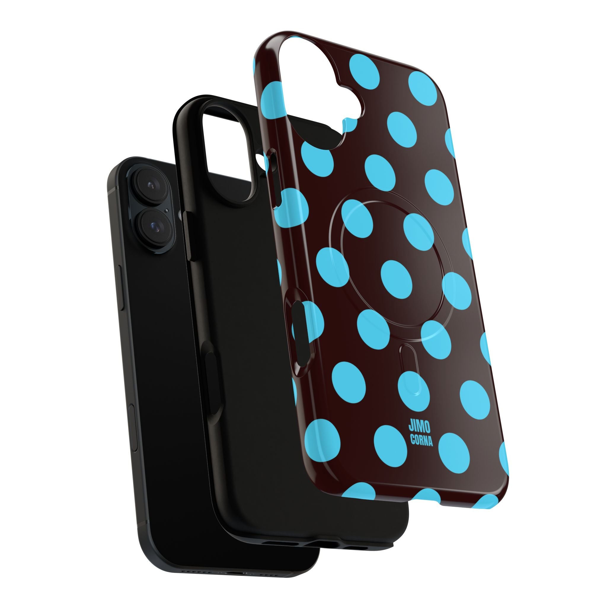 Big Polka Dot | Brown and Blue