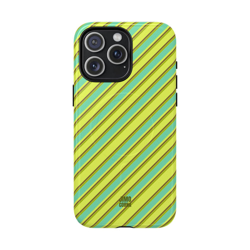 Angelina Stripes | Green - MagSafe iPhone Case