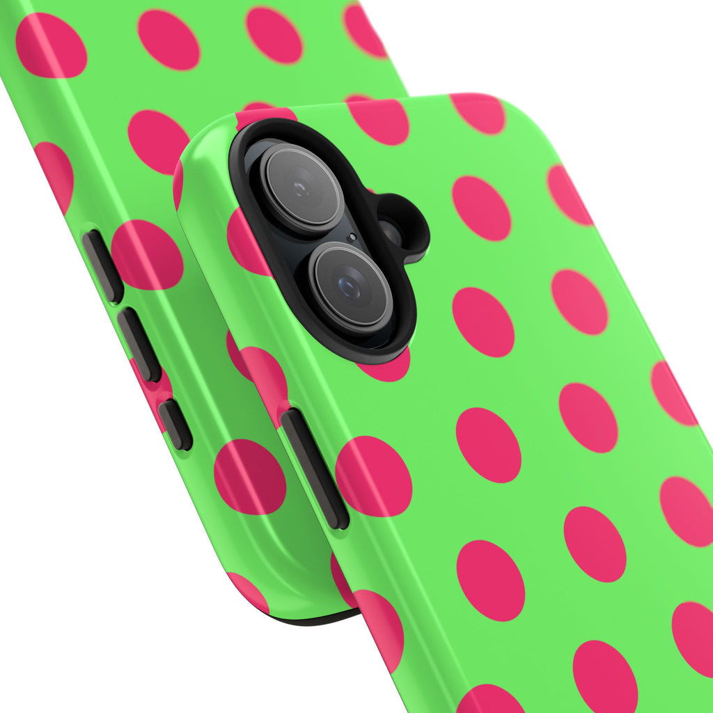 Big Polka Dot | Green and Pink