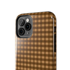 Farm Gingham iPhone Case | Brown