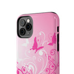Pink Flutter Garden iPhone Case