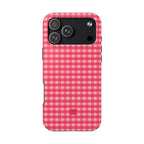 Farm Gingham iPhone Case | Hot Pink