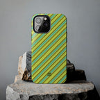 Angelina Stripes | Green - iPhone Case