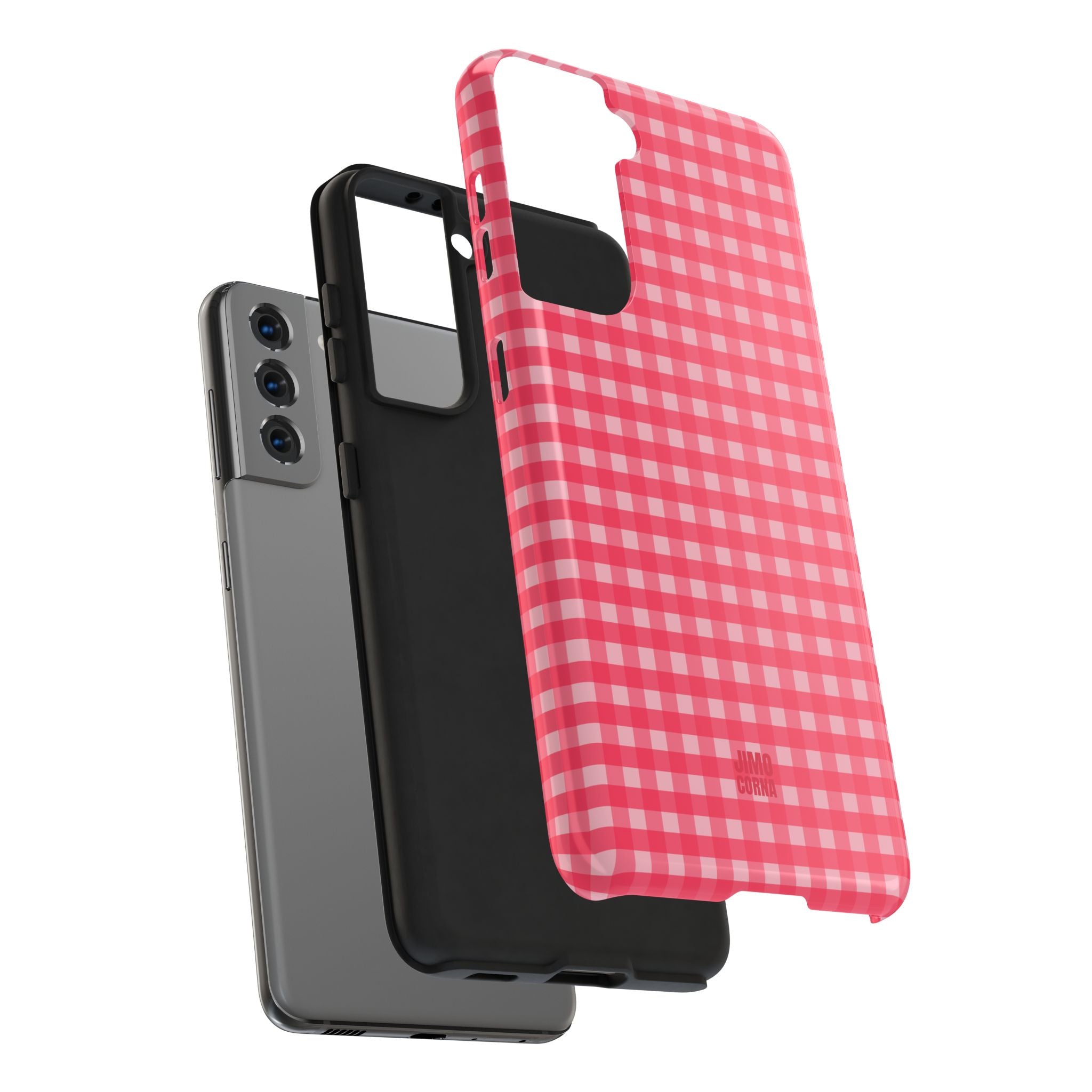 Farm Gingham Samsung Galaxy Case | Hot Pink