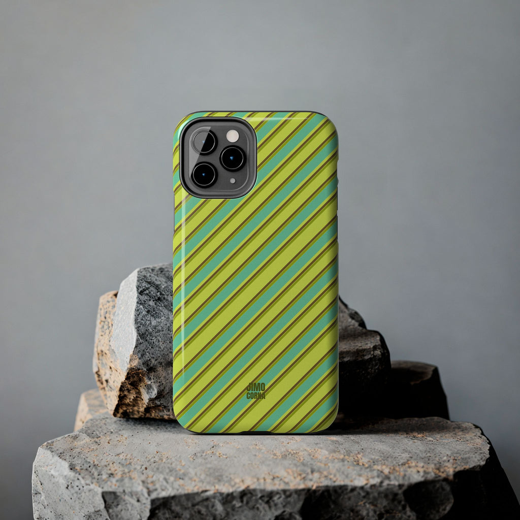 Angelina Stripes | Green - iPhone Case