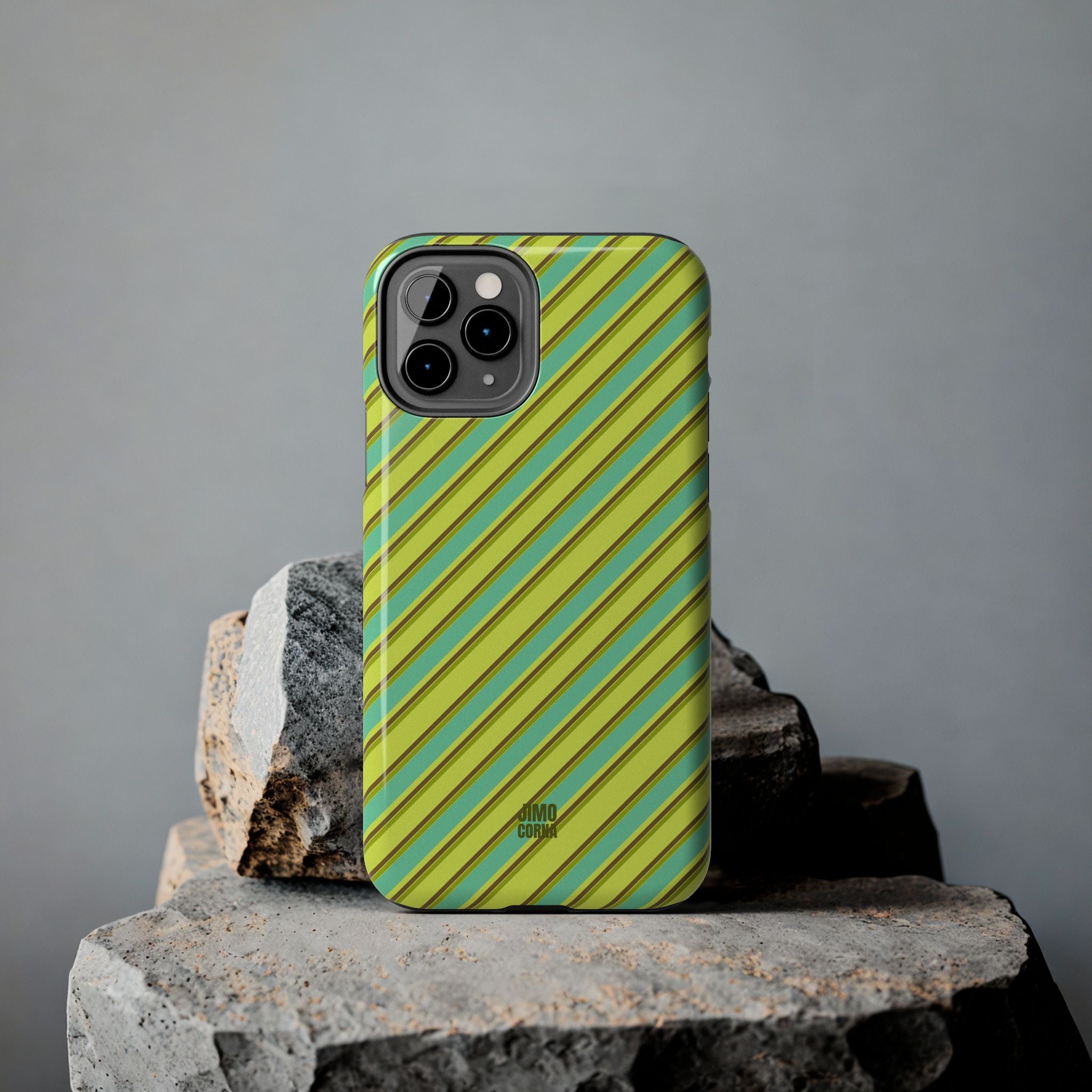 Angelina Stripes | Green - iPhone Case