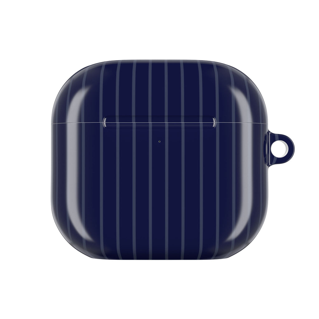Navy Blue Soft Stripes AirPods Case