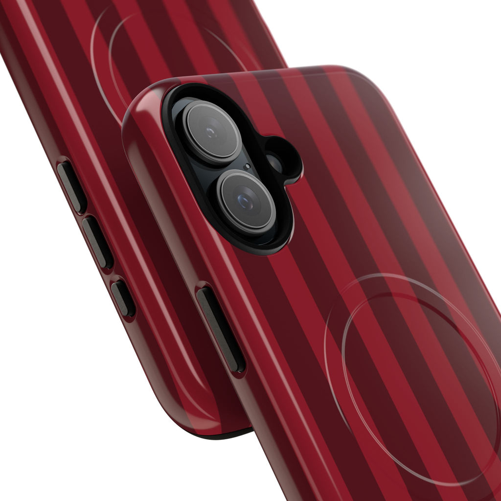 Bold Stripes MagSafe iPhone Case | Cherry
