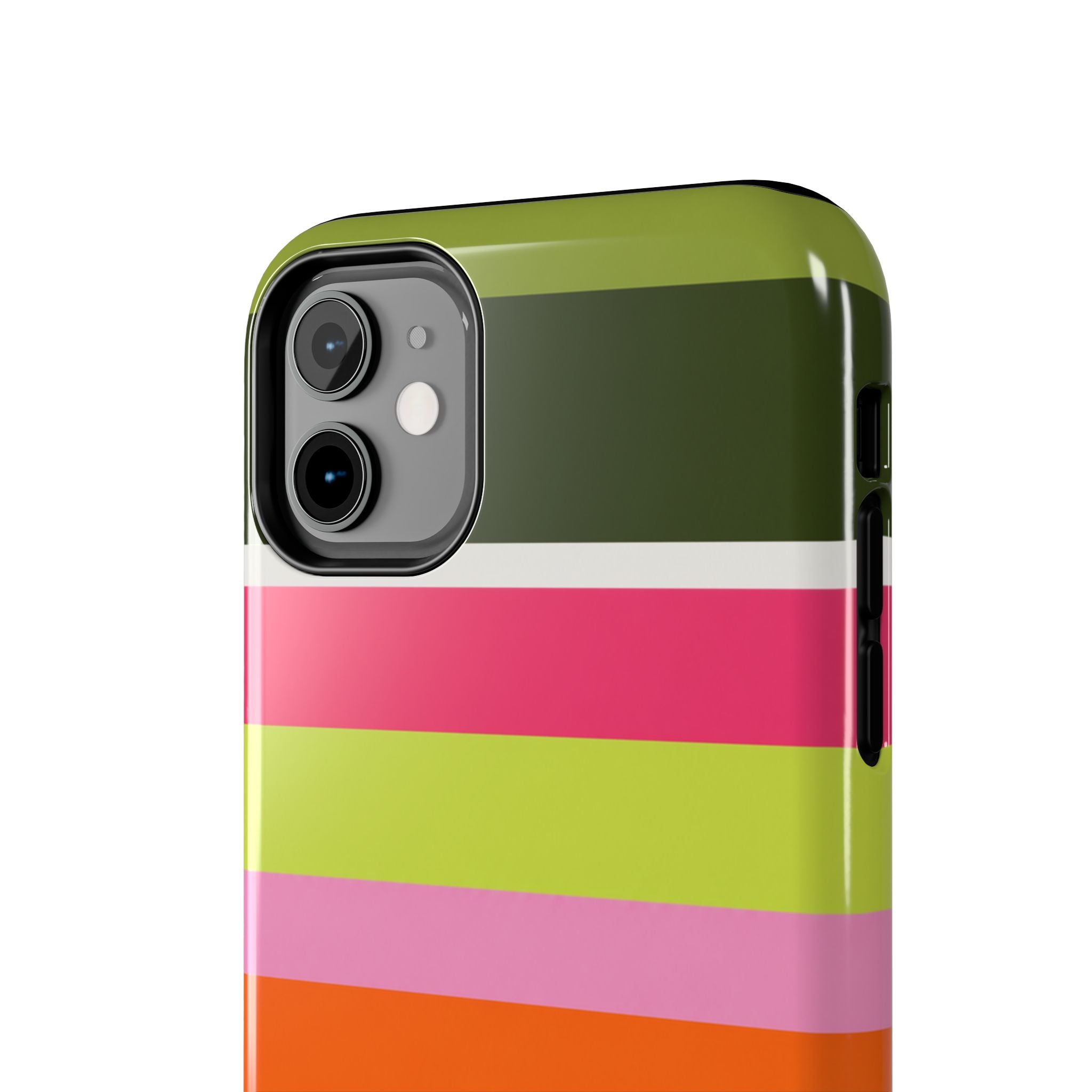 Berry Citrus Stripe iPhone Case