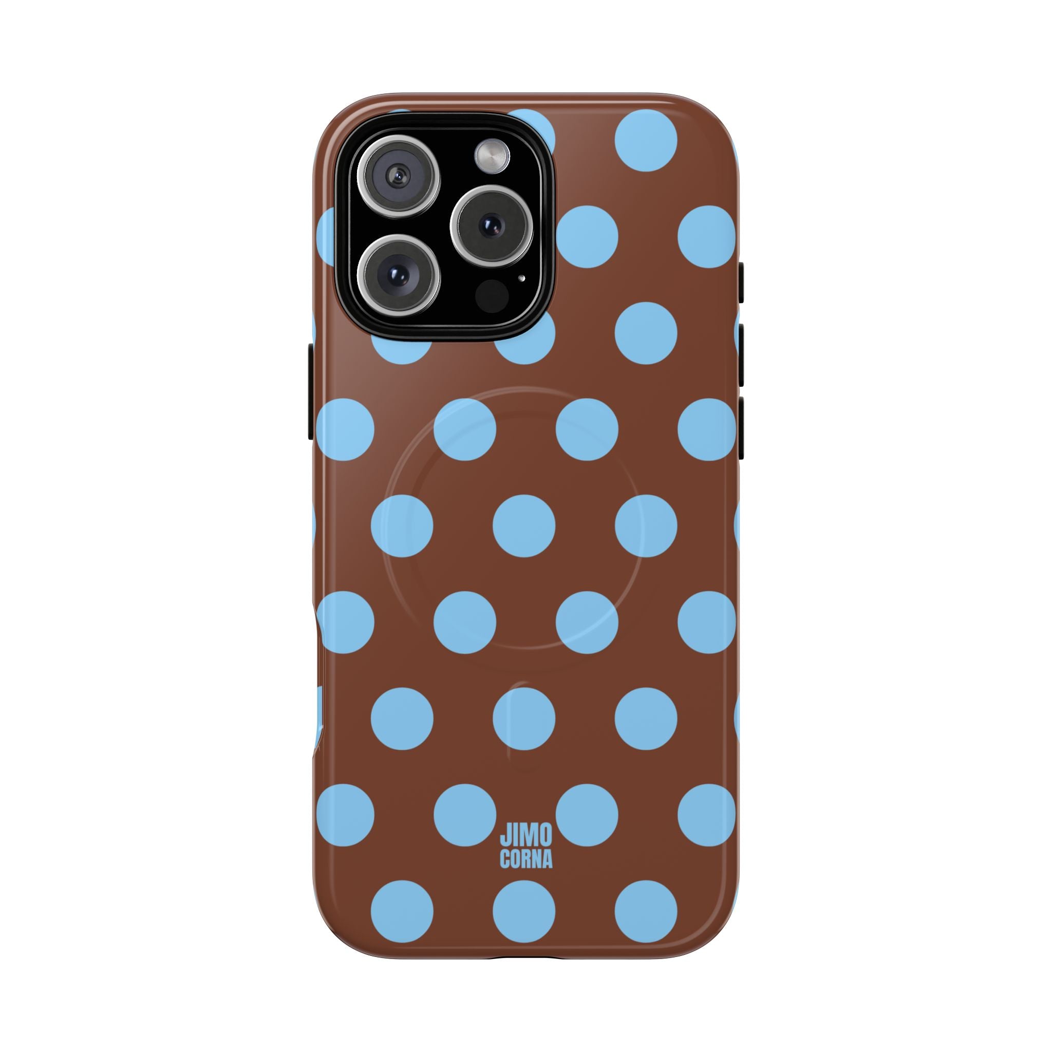 Big Polka Dot | Brown and Blue