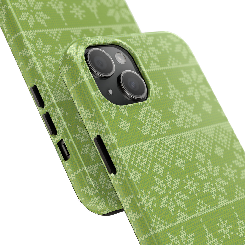Holiday Knit | Green iPhone Case