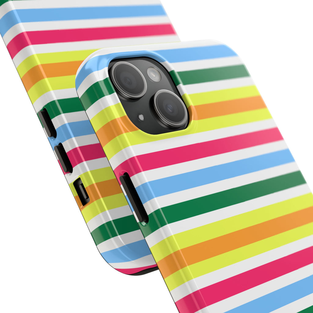 Rainbow Sorbet Stripe iPhone Case