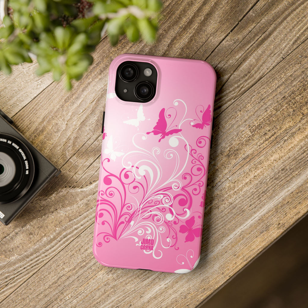 Pink Flutter Garden iPhone Case
