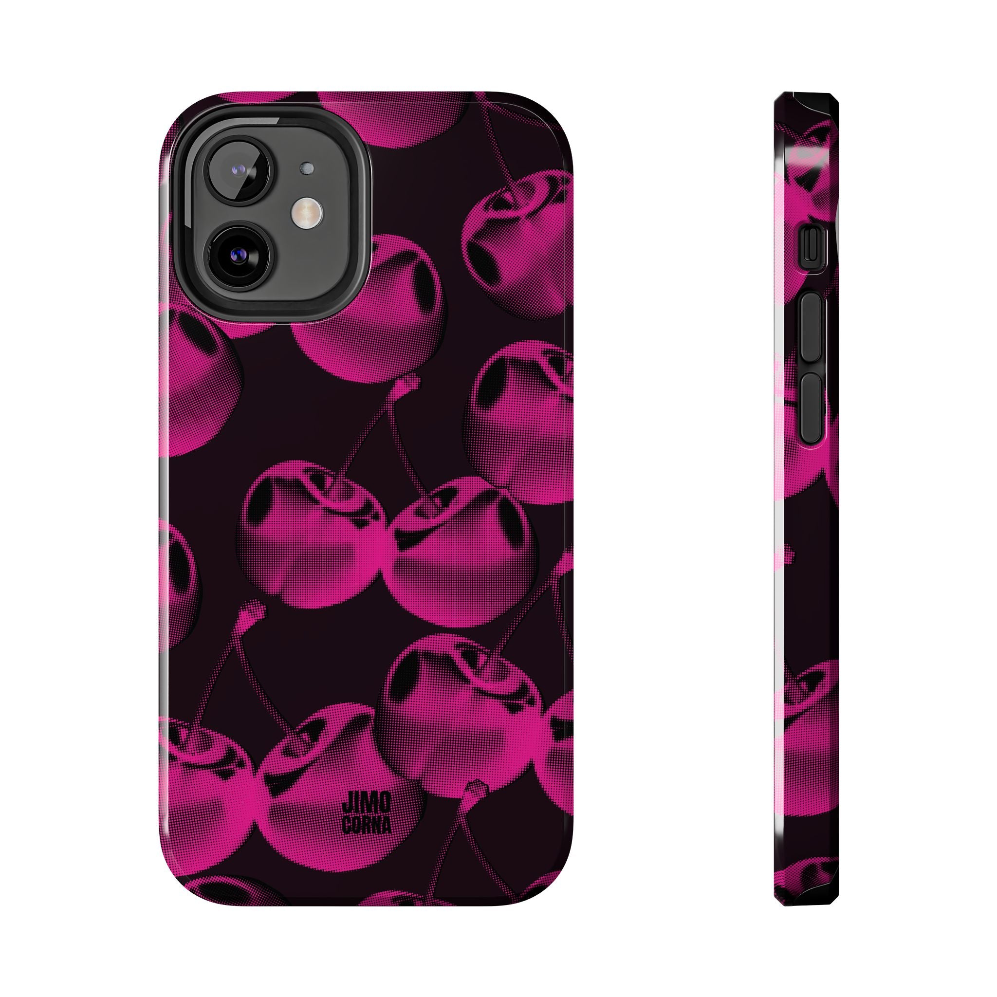 Hot Pink Retro Cherries