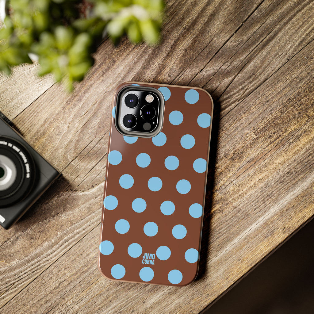 Big Polka Dot | Brown and Blue