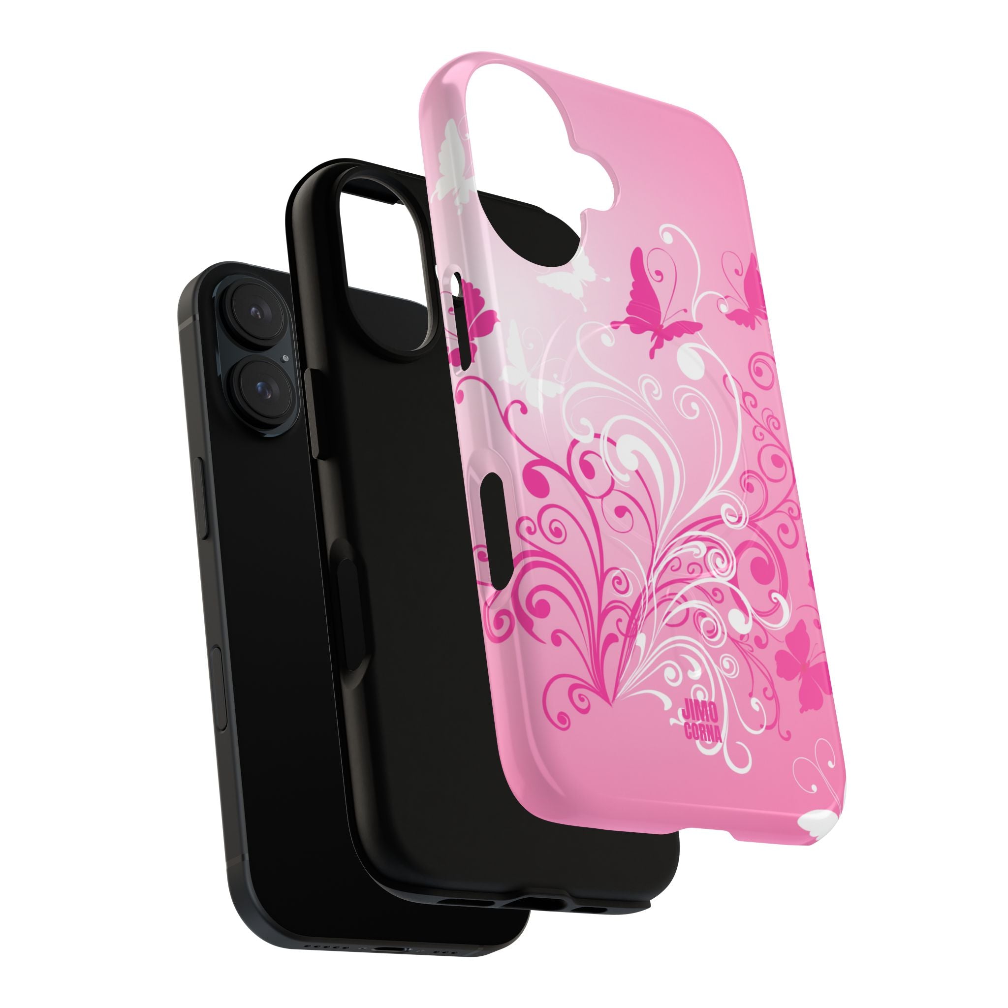Pink Flutter Garden MagSafe iPhone Case