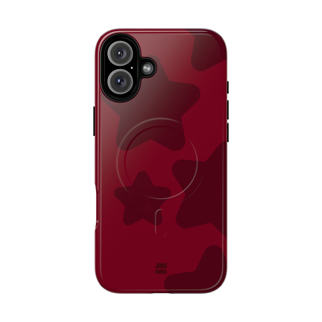 Cherry Red Bold Stars