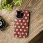 Big Polka Dot | Brown and Pink