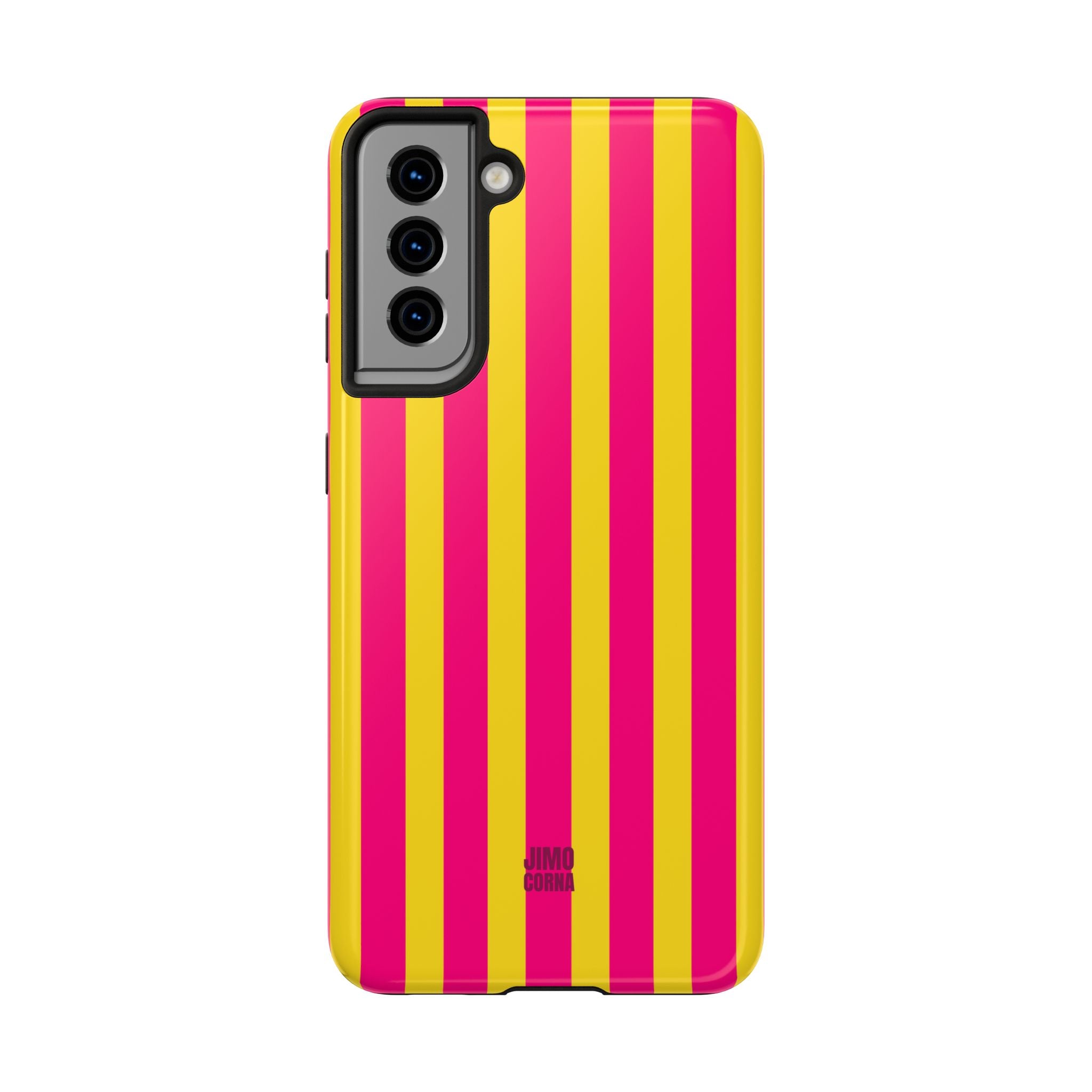 Bold Stripes Samsung Galaxy Case | Pink and Yellow